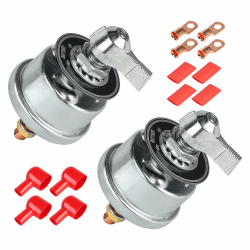 🔋🔌 SWAWIS 2x Batterie Trennschalter 12v-48V, 200A Hochstrom Hauptschalter mit Kupferterminal