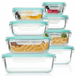 Vtopmart 8er Glasbehälter Mit Deckel - Meal Prep Boxen für Lebensmittel 🍲🥗