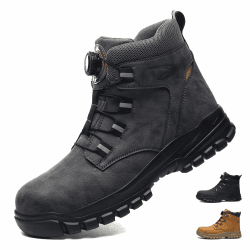 👢 COOU Sicherheitsstiefel Herren Damen Leicht Wasserdicht Arbeitsschuhe mit Stahlkappe 👢
