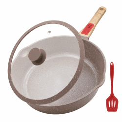 🍳 AIKENBBKK Keramik Pfanne 28 cm mit Deckel - Antihaft & Abnehmbarer Griff