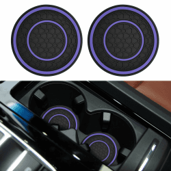 Deemars 2PCS Sie Will Untersetzer, Untersetzer Für Die Untersetzer, Die Abdrücke der Tassen, EIN Platz aus PVC im Vorbeifahrglas, Zubehör Für Die Meisten Automobile (Lila) 🚗