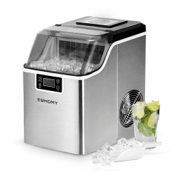 EUHOMY Eiswürfelmaschine Edelstahl 🧊 24 Eiswürfel in 13 Minuten 🏠