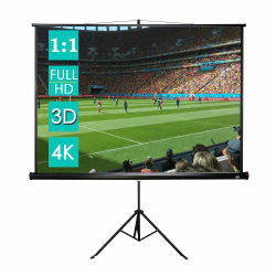 🎥🔊 CCLIFE Beamer Leinwand mit Stativ Inklusiv Montagematerial 85/99 / 114 Zoll Projektionsleinwand Rolloleinwand heimkino Mobile 🎬🔥