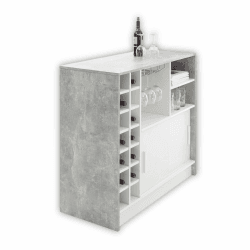 Angebot: MODERNER Bartisch in Beton-Optik, Weiß 🌿🏠 - Geräumige Theke für Küche & Wohnzimmer