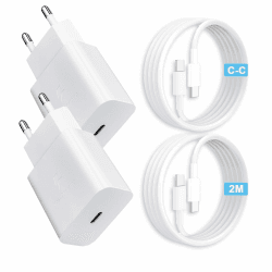 🔋📱 FasChageek Superschnell Ladegerät 25W mit Schnellladekabel USB C - 2er Pack Super Fast Charger