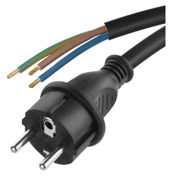 🔌 EMOS Bügeleisen-Anschlussleitung 1x 5 M/Zuleitungskabel/Anschlusskabel/Bügeleisenkabel schwarz/ 3X 2, 5 mm/ H05RR-F - Angebot!