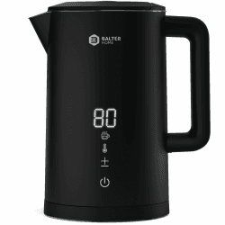 🔥 Angebot: Balter Edelstahl Wasserkocher mit Temperatureinstellung, 40°C-100°C, Doppelwand, BPA frei, 1,5L, Schwarz, WK-11BL-LCD
