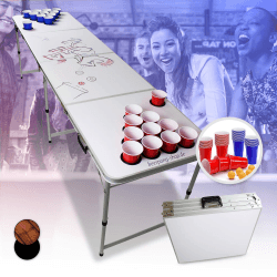 🍺🏓 Beercup Bierpong Tische 🏓🍻 - Beer Pong Set für Partyspiele