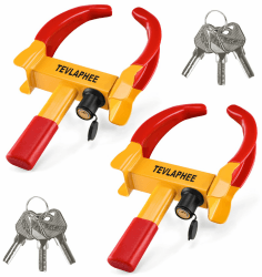 🔒🚗 Tevlaphee 2er-Pack Radkralle Parkkralle mit Sicherheitsschloss 🚗🔒