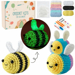 MJARTORIA Häkelset für Anfänger Tiere 🦄🦁🐧 - Häkeln Stricken Set mit Anleitung und Garn
