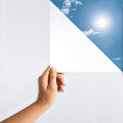 MARAPON® Fensterfolie selbsthaftend Blickdicht in weiß [105x200 cm] 🏡🌞