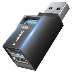 🔌 KiWiBiRD Mini USB-Hub mit Mehreren Anschlüssen 1x USB 3.0, 2X USB 2.0 🔌