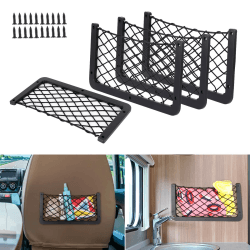 UIHOL Kofferraum Netztasche 4 Stück 🚗 - Multifunktionales Ablagenetz