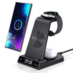 Induktive Ladestation für Samsung S25 Ultra, 3 in 1 Wireless Charger 📱⌚🎧