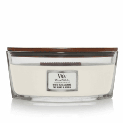 WoodWick Ellipsenförmige Duftkerze White Tea & Jasmine 🕯️🍵