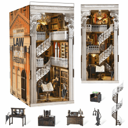 MiniCity Book Nook Kit, 3D Holzpuzzle Bücherstütze Bücherregal 📚🧩