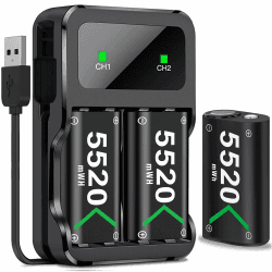 🎮 Wiederaufladbare Akku für Xbox Controller - 3x5520mWh - 25 Stunden Spielzeit