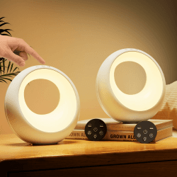 Bonsery Nachttischlampe 2er Set - LED Touch Lampe mit Farbwechsel und Timer