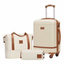 🧳🌟 COOLIFE Koffer Trolley Set: Handgepäck, Reisetasche, Kulturbeutel 🌟🧳