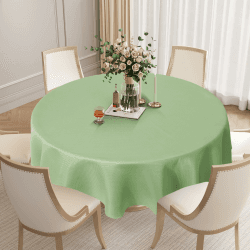 🌺 Softalker Kleine Tischdecke Outdoor Rund 100 Abwaschbar Grün Frühling Oster Wasserabweisend Abwischbar