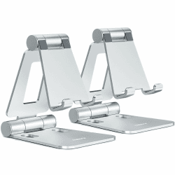 📱 NULAXY Dual Faltbarer Handy Ständer 2 Stück Verstellbarer Handy Halterung Halter für Schreibtisch 📱