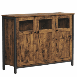 VASAGLE Sideboard mit Glastüren im Industriestil 💼🌟