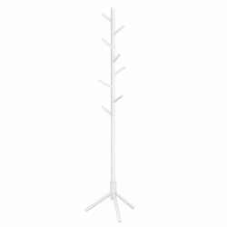 🌿 VASAGLE Garderobenständer aus Massivholz, Baumform, 8 Haken, weiß RCR04WT 🌟