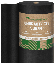 GardenGloss® 50m2 Unkrautvlies Gartenvlies 🌱 - Hohe UV-Stabilisierung