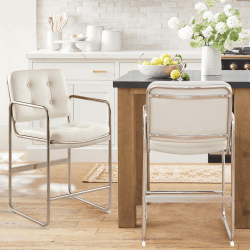 COLAMY Modernes Barhocker-Set 2er, PU-Leder Barstuhl in Thekenhöhe 🪑🌟