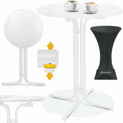 🎉 KESSER® Gastro Stehtisch klappbar Bistrotisch | Pulverbeschichtete Edelstahlplatte 🌟