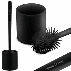 Cleangang® Klobürste Toilettenbürste WC Bürste Schwarz Silikon mit klobürstenhalter Set - WC Garnitur