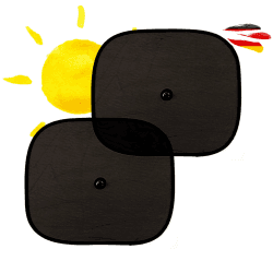 🌞🚗 2er Set Sonnenschutz Auto mit UV Schutz UPF für Babys, Kinder | Sonnenblende für PKW