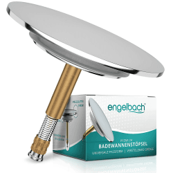 Engelbach® Badewannenstöpsel mit Universaler Passform - 🛁 Stöpsel Badewanne Rostfrei in Chrom