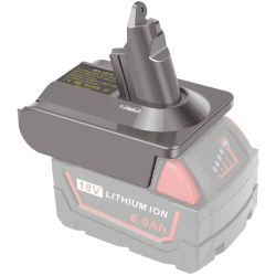 🔋🧹 LabTEC Adapter für Dyson V6 Akku | Convert für Milwaukee 18V | Ersatz Serie Staubsauger DC58 DC59 DC61 DC62 DC72 DC74 SV03 SV04 SV05 SV06 SV07 SV09