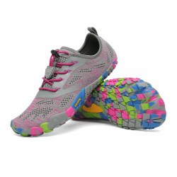SAGUARO Unisex Barfußschuhe Outdoor Barfuss Traillaufschuhe Zehenschuhe mit Zero-Drop Sohle Gr.36-48 38 EU Brilliant Rose