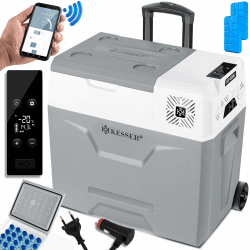 🌬️🚗 KESSER® Kompressor Kühlbox elektrisch Gefrierbox, 50 Liter Mit APP-Steuerung 📱 USB-Anschluss 12/24 V 230V