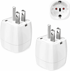 2 Stück Reiseadapter USA Adapter Steckdose 🌍🔌