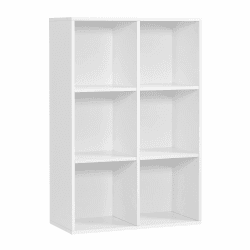📚 VASAGLE Bücherschrank, Bücherregal mit 6 Fächern - Weiß LBC203D 📦