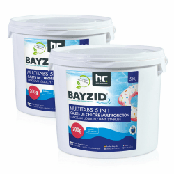 🏊‍♂️ BAYZID Chlor Multitabs 5 in 1-200g Chlortabletten für Pool 🌊 2 x 5kg 🌟 5-Phasen Pflege & Reinigung