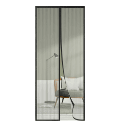 🌞 Sommerangebot! Fliegengitter Balkontür 60x210cm Schwarz 🚪