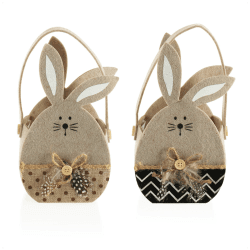 🐰🎁 com-four® 2x Niedliche Filztaschen in Osterhasen-Form zum Verschenken - Deal