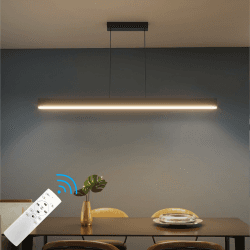 Klighten Led Dimmbar Pendelleuchte Esstisch 3000K-6000K 100Cm/36W Schwarz