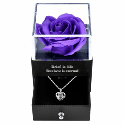Ewige Rosenblüte mit Halskette - Muttertagsgeschenk 🌹🎁