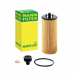 🚗✨ MANN-FILTER HU 6015 z KIT Filtro de aceite – Set de filtro de aceite juego de juntas Para automóviles