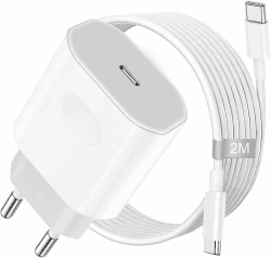 🔋📱 USB C Ladegerät für iPhone 16 15/16 15 Pro/16 15 Pro Max/16 15 Plus,35W USB C Power Adapter mit 2M Kabel Ladekabel