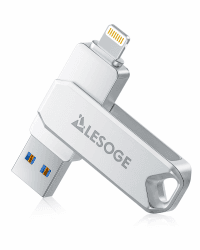 📱🔌 MFi Zertifizierter USB Stick 128GB für iPhone | LESOGE USB 3.0 Flash-Laufwerk