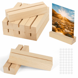 🌟Kartenhalter Holz 10 Stück - Fotohalter Holz Tischkartenhalter für Hochzeiten und Partys🌟