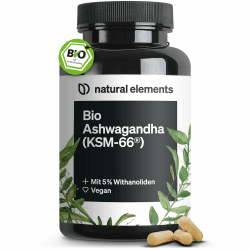 Bio-Ashwagandha – KSM-66® Premiumrohstoff (180 Kapseln) 🌿😴