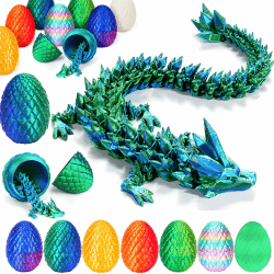 YILCER 3D-gedrucktes Drachenei, Mystery Crystal Dragon Egg Fidget Toys Überraschung 🐉