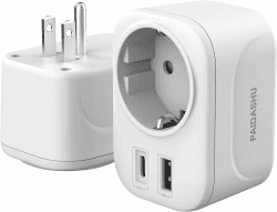 Reisestecker Adapter USA Deutschland Stecker USA Adapter Steckdose mit USB A & C 🌍🔌